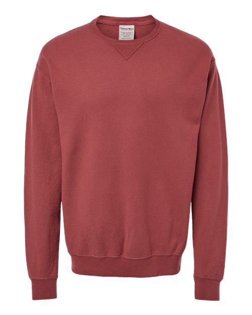 ComfortWash by Hanes Garment-Dyed Crewneck Sweatshirt GDH400 Cayenne