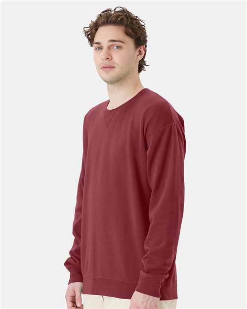 ComfortWash by Hanes Garment-Dyed Crewneck Sweatshirt GDH400 Cayenne