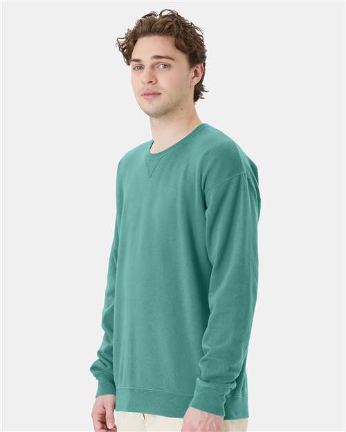 ComfortWash by Hanes Garment-Dyed Crewneck Sweatshirt GDH400 Spanish Moss