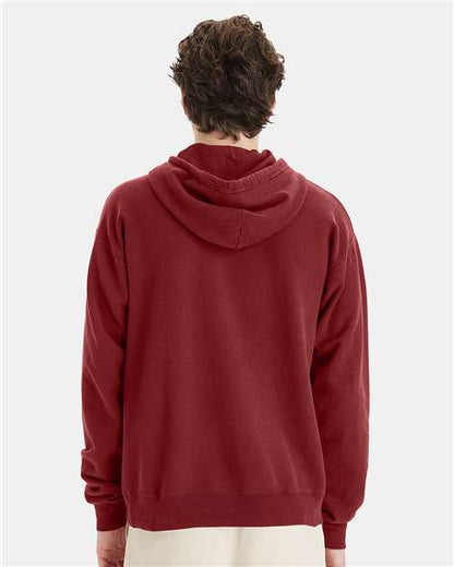 ComfortWash by Hanes Garment-Dyed Unisex Hooded Sweatshirt GDH450 Cayenne