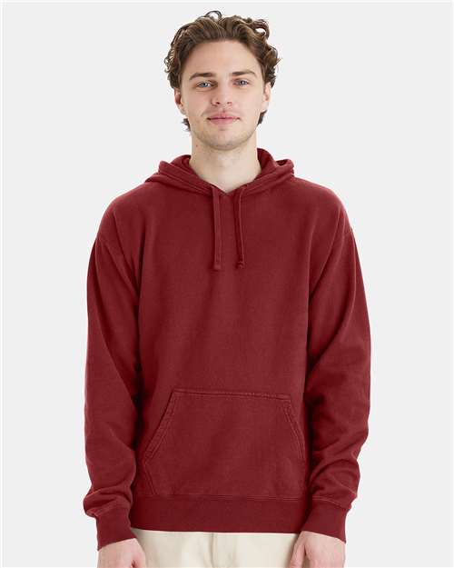 Custom Embroidered  ComfortWash by Hanes Garment-Dyed Unisex Hooded Sweatshirt GDH450 Cayenne
