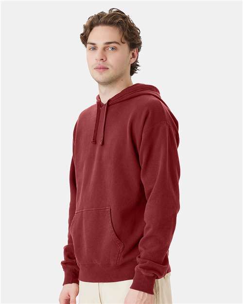 ComfortWash by Hanes Garment-Dyed Unisex Hooded Sweatshirt GDH450 Cayenne