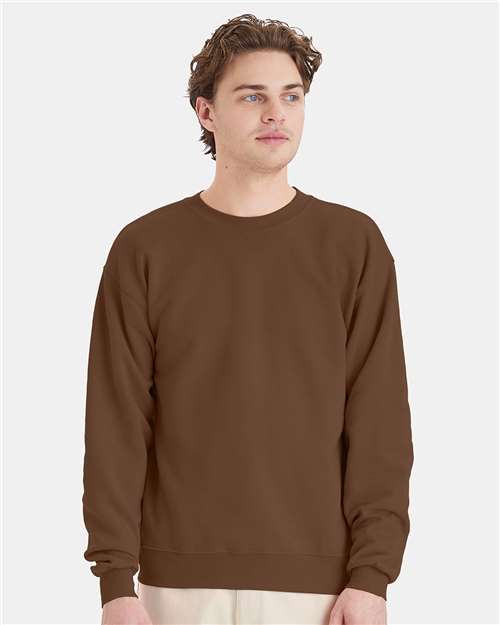 Custom Embroidered  Hanes Ecosmart® Crewneck Sweatshirt P160 Army Brown