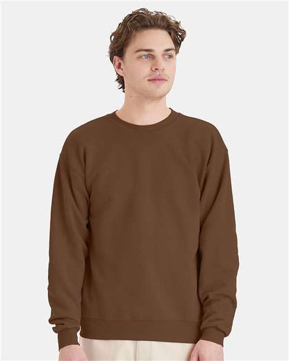 Custom Embroidered  Hanes Ecosmart® Crewneck Sweatshirt P160 Army Brown