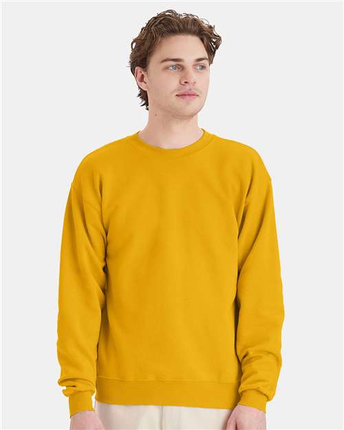 Custom Embroidered  Hanes Ecosmart® Crewneck Sweatshirt P160 Gold