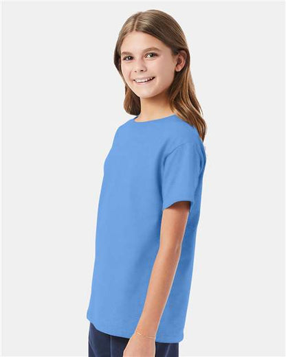 Hanes Essential-T Youth T-Shirt 5480 Carolina Blue