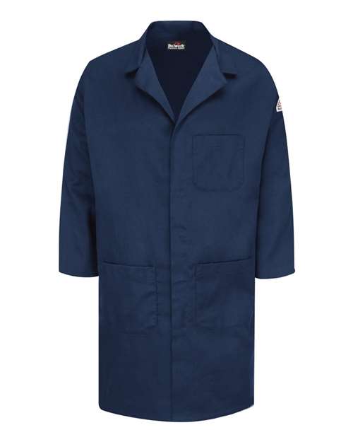 Bulwark Men's Concealed Snap Front Lab Coat - EXCEL FR ComforTouch - 6 oz. KLL6