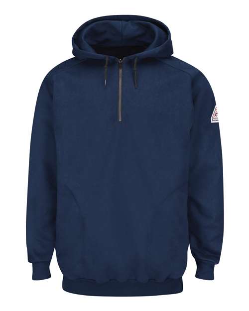 Bulwark Men's Tall Flame Resistant Quarter-Zip Hooded Sweatshirt 8620