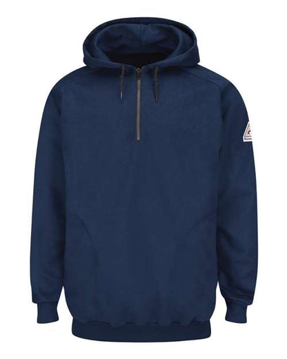 Bulwark Men's Tall Flame Resistant Quarter-Zip Hooded Sweatshirt 8620