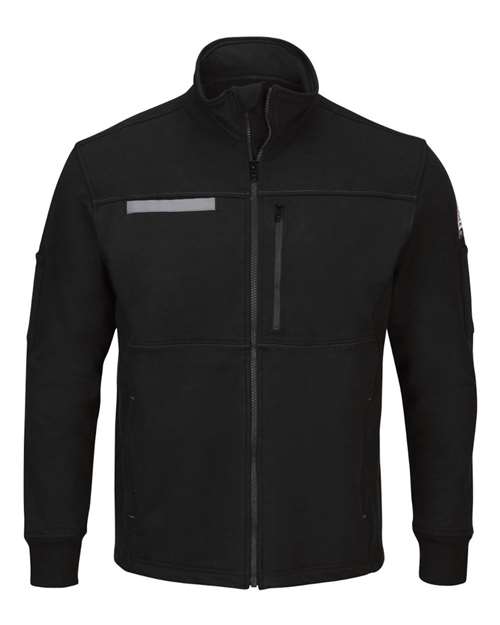 Bulwark Men's Tall Zip Front Fleece Jacket-Cotton /Spandex Blend 8623