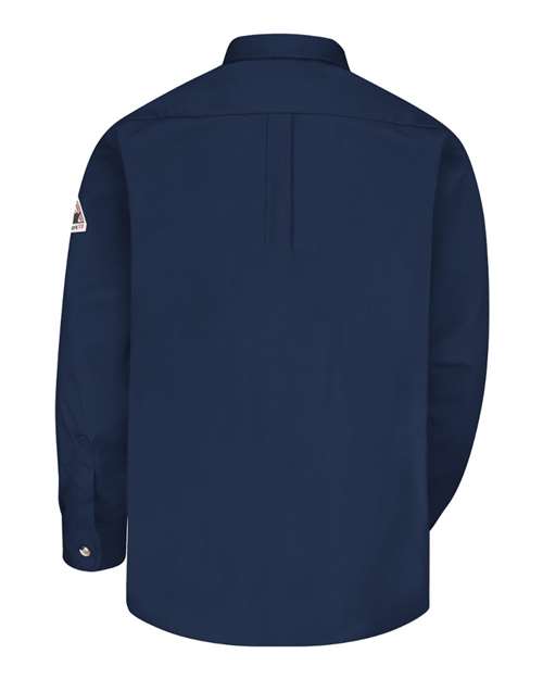 Custom EmbroideredBulwark Men's Tall Dress Uniform Shirt - Excel FR ComforTouch - 7 oz. 8624 Navy