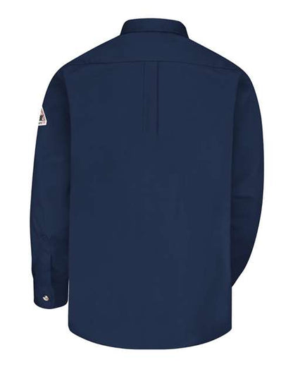 Custom EmbroideredBulwark Men's Tall Dress Uniform Shirt - Excel FR ComforTouch - 7 oz. 8624 Navy