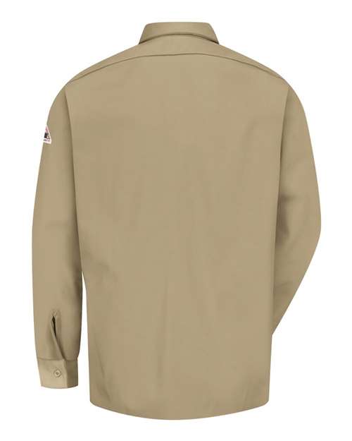 Custom EmbroideredBulwark Men's Tall Work Shirt - EXCEL FR ComforTouch 8626 Khaki