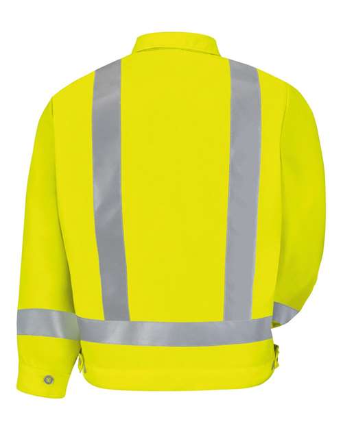 Red Kap Hi-Visibility Ike Jacket - Tall Sizes JY32T Custom Embroidered Business Logo