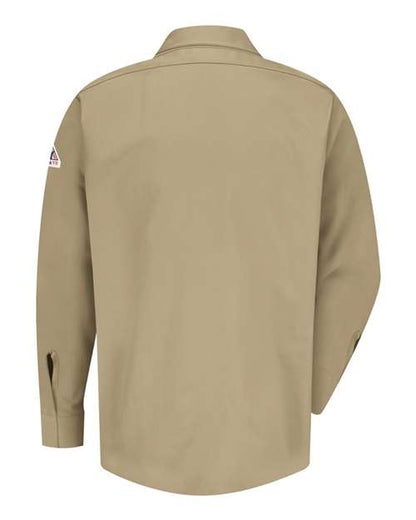 Bulwark Men's Tall Concealed-Gripper Pocketless Work Shirt 5660