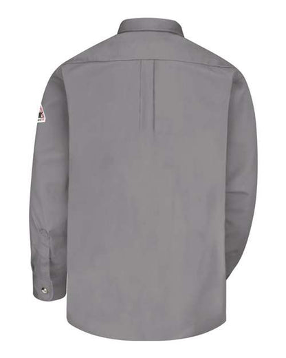 Custom EmbroideredBulwark Men's Tall Dress Uniform Shirt - Excel FR ComforTouch - 7 oz. 8624 Silver Grey