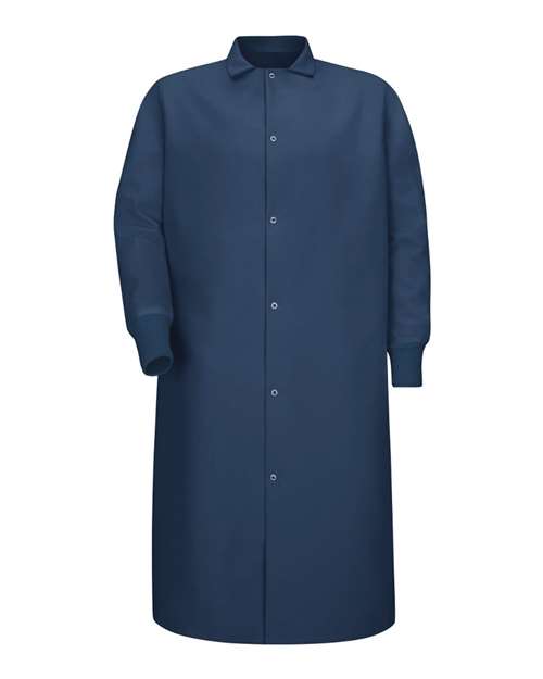 Red Kap Unisex Gripper-Front Pocketless Butcher Coat With Knit Cuffs KS60