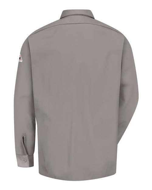 Custom EmbroideredBulwark Men's Tall Work Shirt - EXCEL FR ComforTouch 8626 Grey