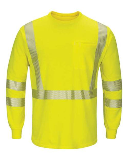 Bulwark Men's Tall Hi-Visibility Lightweight Long Sleeve T-Shirt 8675
