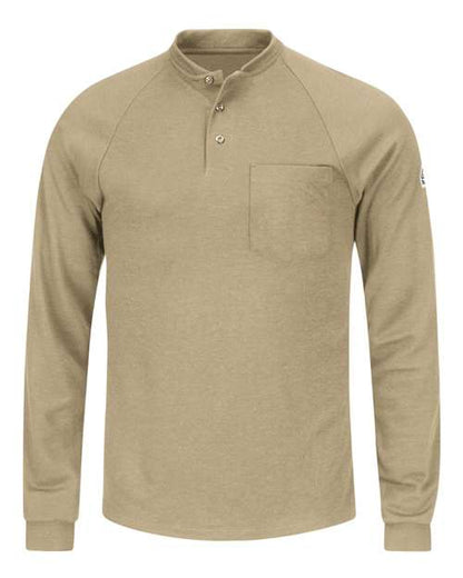 Bulwark Men's Long Sleeve Henley Shirt- CoolTouch2 8676