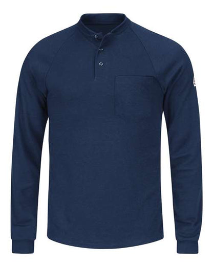 Bulwark Men's Long Sleeve Henley Shirt- CoolTouch2 8676