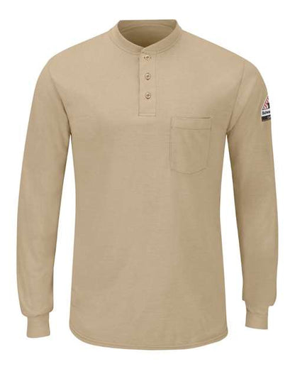 Bulwark Men's Tall Long Sleeve Henley 8683