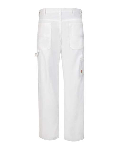 Custom Embroidered Red Kap Men's Painter Dungaree PC80 White - 30I
