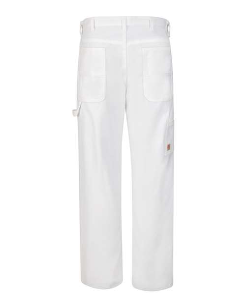 Custom EmbroideredRed Kap Men's Painter Dungaree 6085 White - 32I