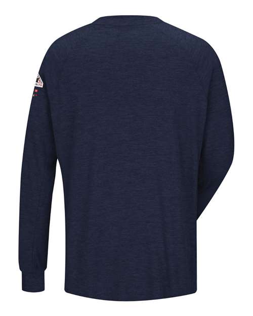 Custom EmbroideredBulwark Men's Long Sleeve Performance T-Shirt - CoolTouch2 8384 Navy