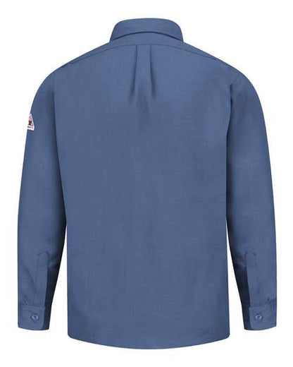 Custom EmbroideredBulwark Men's Tall Uniform Shirt Nomex IIIA 8705 Gulf Blue