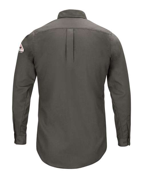 Custom EmbroideredBulwark Men's iQ Series Long Sleeve Comfort Woven Lightweight Shirt 8739 Dark Grey