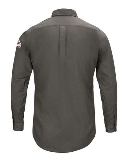 Custom EmbroideredBulwark Men's iQ Series Long Sleeve Comfort Woven Lightweight Shirt 8739 Dark Grey