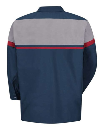 Red Kap Performance Tech Long Sleeve Shirt SP14AC Custom Embroidered Business Logo
