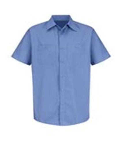 Red Kap Industrial Stripe Short Sleeve Work Shirt - Tall Sizes SB22T Custom Embroidered Business Logo