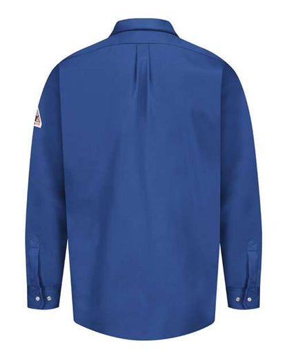Custom EmbroideredBulwark Men's Tall Snap-Front Uniform Shirt - EXCEL FR 8765 Royal Blue