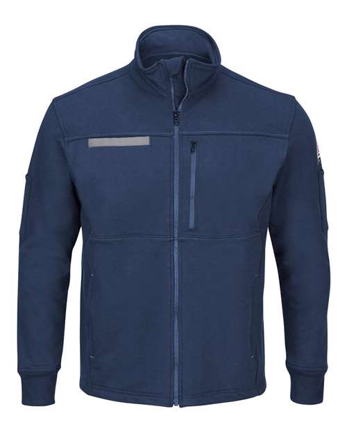 Bulwark Men's Tall Zip Front Fleece Jacket-Cotton /Spandex Blend 8623