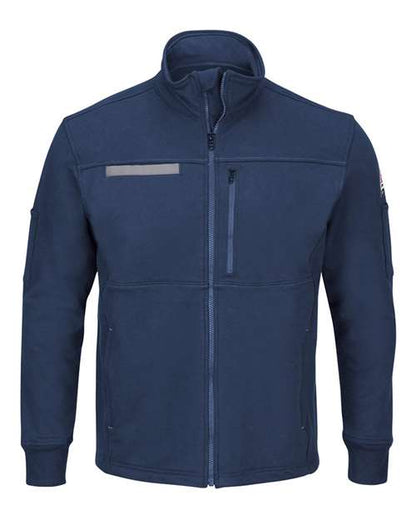 Bulwark Men's Tall Zip Front Fleece Jacket-Cotton /Spandex Blend 8623
