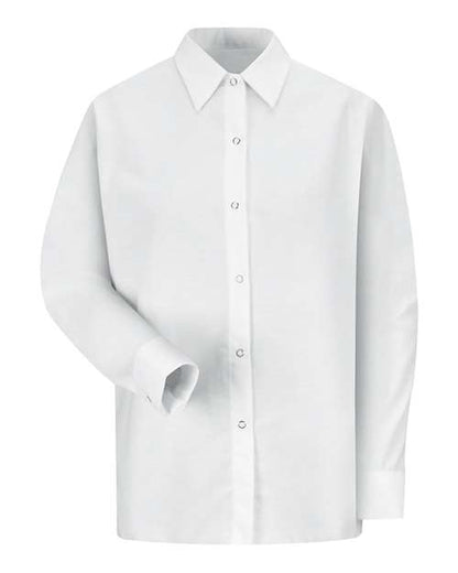 Red Kap Women's Long Sleeve Specialized Pocketless Poplin Work Shirt SP15