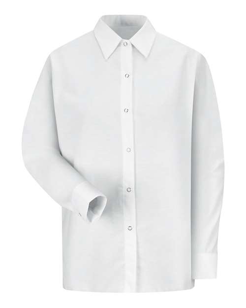 Red Kap Women's Long Sleeve Specialized Pocketless Poplin Work Shirt SP15