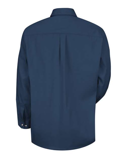 Custom EmbroideredRed Kap Men's Cotton Contrast Dress Shirt 8771 Navy