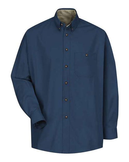 Red Kap Men's Cotton Contrast Dress Shirt 8771