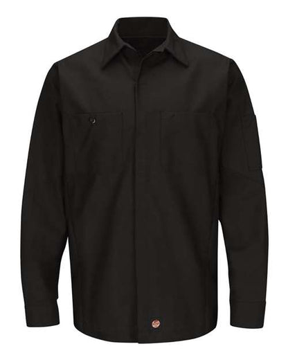 Red Kap Long Sleeve Automotive Crew Shirt - Tall Sizes SY10T Custom Embroidered Business Logo