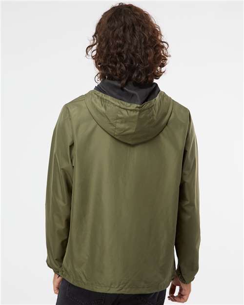 Independent Trading Co. Lightweight Quarter-Zip Windbreaker Pullover Jacket EXP54LWP Custom Embroidered Business Logo