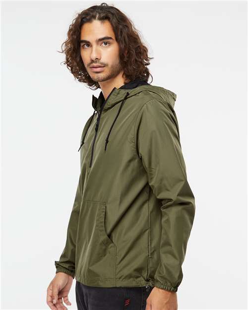 Independent Trading Co. Lightweight Quarter-Zip Windbreaker Pullover Jacket EXP54LWP Custom Embroidered Business Logo