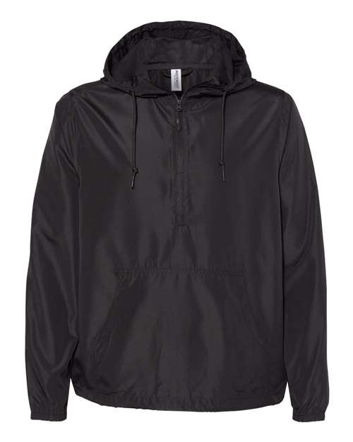 Independent Trading Co. Lightweight Quarter-Zip Windbreaker Pullover Jacket EXP54LWP Custom Embroidered Business Logo