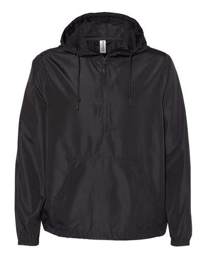 Independent Trading Co. Lightweight Quarter-Zip Windbreaker Pullover Jacket EXP54LWP Custom Embroidered Business Logo