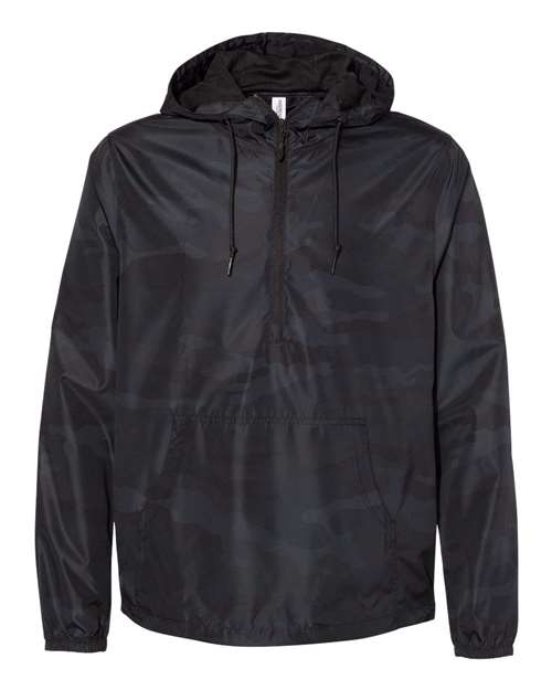 Independent Trading Co. Lightweight Quarter-Zip Windbreaker Pullover Jacket EXP54LWP Custom Embroidered Business Logo