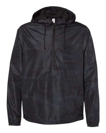 Independent Trading Co. Lightweight Quarter-Zip Windbreaker Pullover Jacket EXP54LWP Custom Embroidered Business Logo