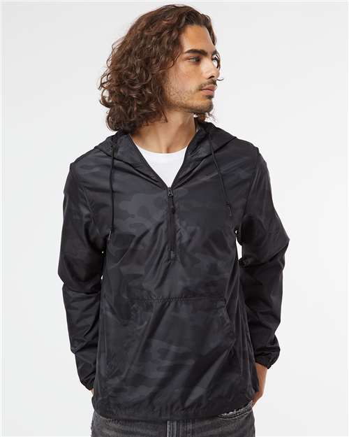 Custom Embroidered  Independent Trading Co. Lightweight Quarter-Zip Windbreaker Pullover Jacket EXP54LWP  