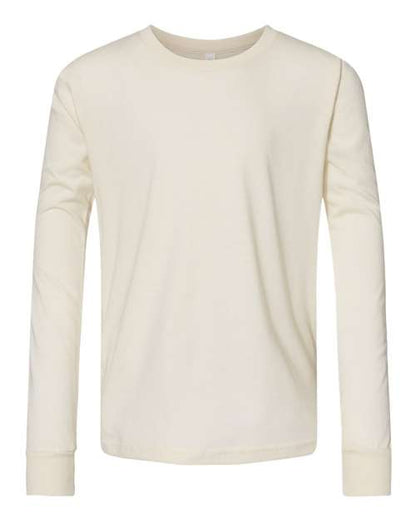 BELLA + CANVAS Youth Jersey Long Sleeve Tee 3501Y Custom Embroidered Business Logo